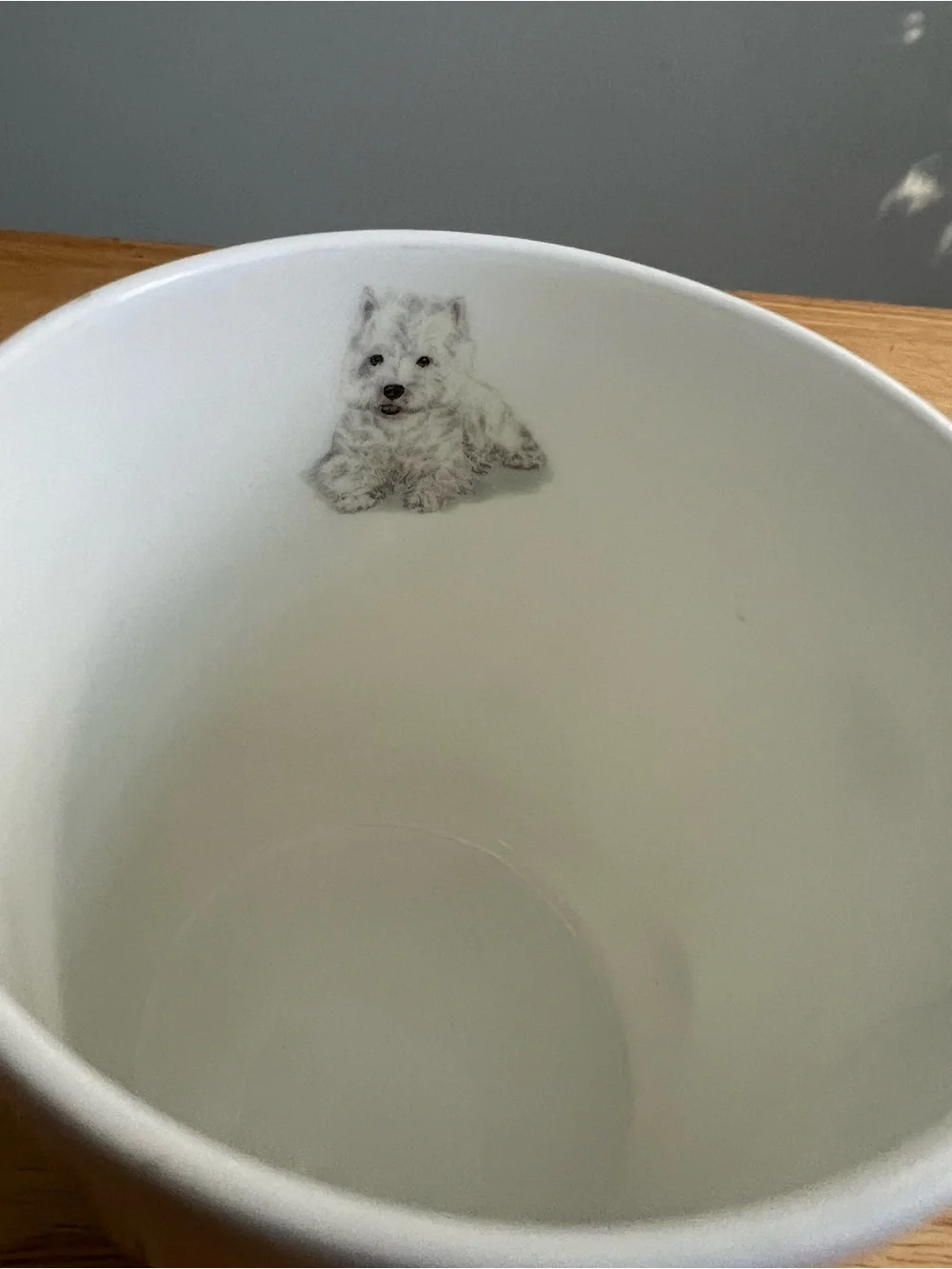 White Ceramic Dog Print Mug - Pet Lovers Design